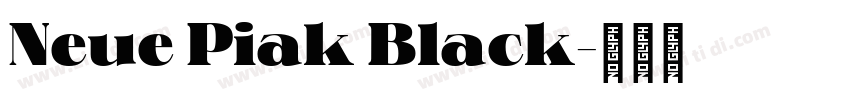 Neue Piak Black字体转换